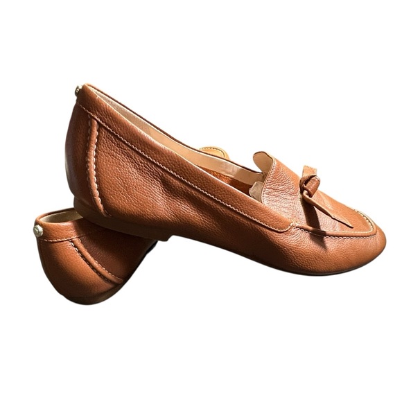 COLE HAAN women’s tan Caddie Bow slip on Leather Loafer flats size 9.5B - Picture 10 of 16